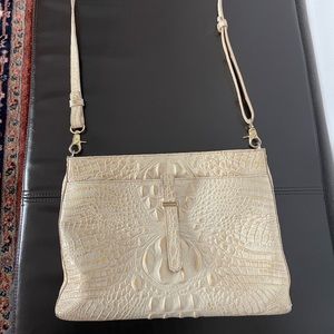 Brahmin cross body bag beige